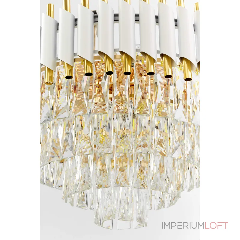 Подвесная люстра Lumina Deco Funneli LDP 6003-500 WT+F.GD Подвесная люстра Lumina Deco Funneli LDP 6003-500 WT+F.GD