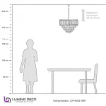 Хрустальная подвесная люстра Lumina Deco Funneli LDP 6003-500 WT+F.GD от ImperiumLoft