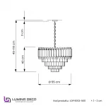 Хрустальная подвесная люстра Lumina Deco Funneli LDP 6003-500 WT+F.GD от ImperiumLoft