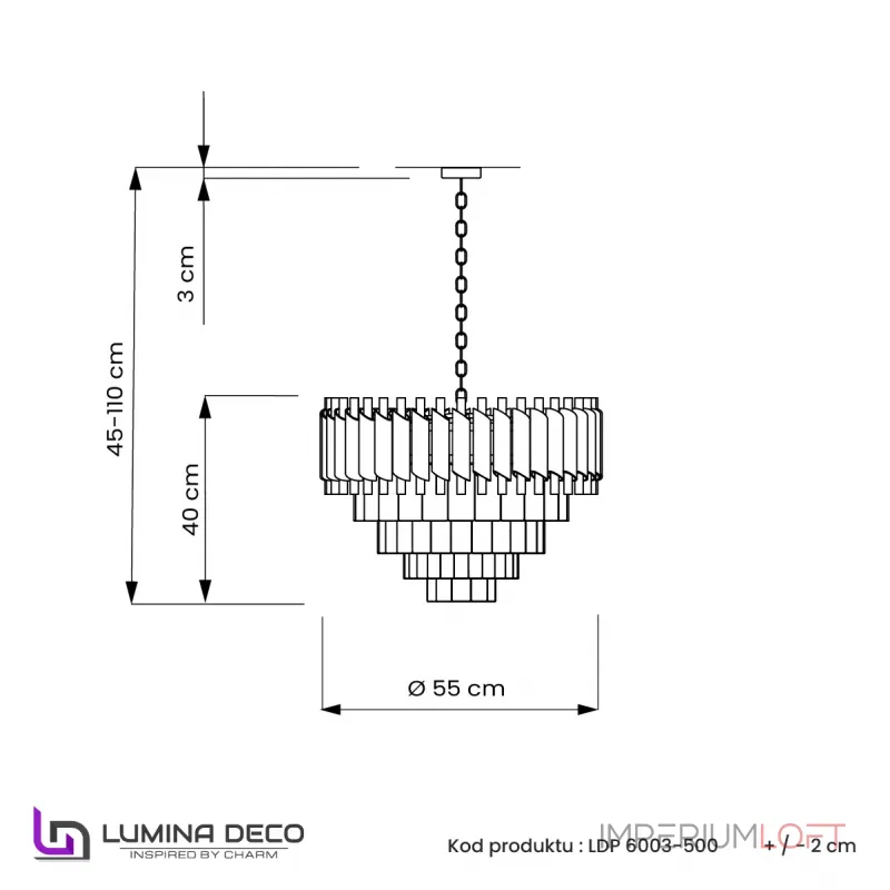 Подвесная люстра Lumina Deco Funneli LDP 6003-500 WT+F.GD Подвесная люстра Lumina Deco Funneli LDP 6003-500 WT+F.GD