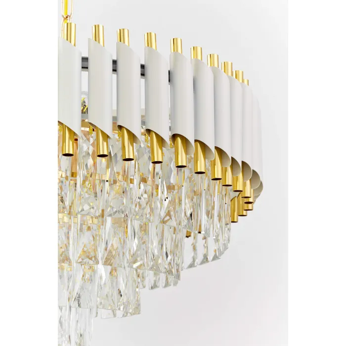 Хрустальная подвесная люстра Lumina Deco Funneli LDP 6003-500 WT+F.GD от ImperiumLoft
