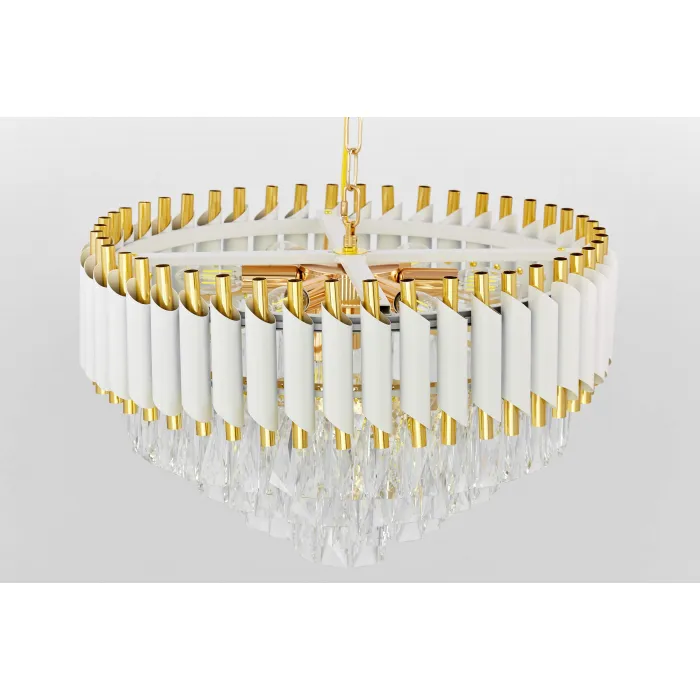 Хрустальная подвесная люстра Lumina Deco Funneli LDP 6003-500 WT+F.GD от ImperiumLoft