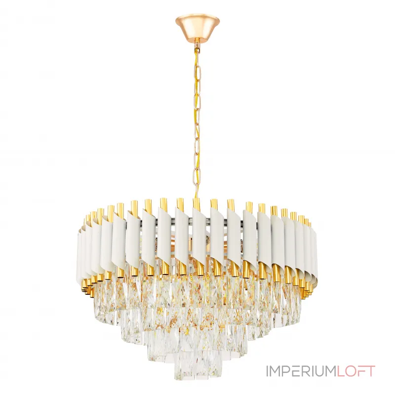 Подвесная люстра Lumina Deco Funneli LDP 6003-500 WT+F.GD Подвесная люстра Lumina Deco Funneli LDP 6003-500 WT+F.GD