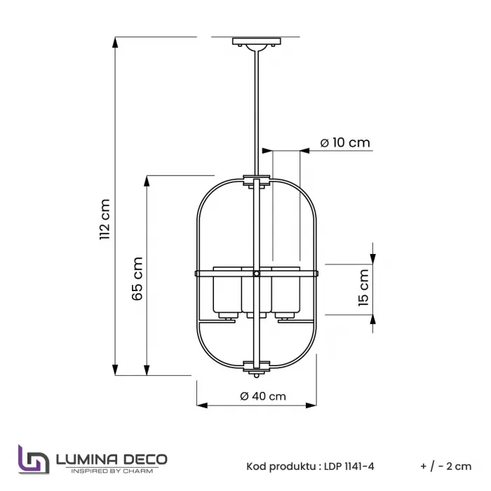 Подвесной светильник Lumina Deco Monterey LDP 1141-4 BK+MD от ImperiumLoft