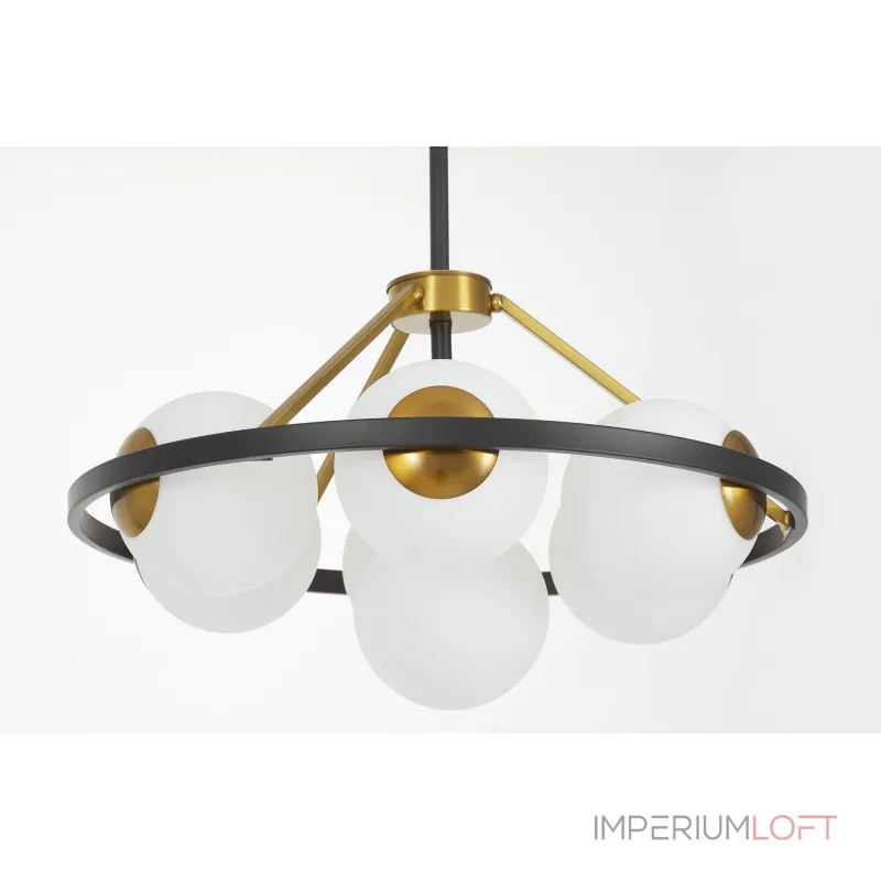 Люстра на штанге Lumina Deco Donzano LDP 8034-7 BK+WT