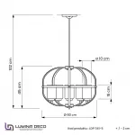 Люстра на штанге Lumina Deco Monterey LDP 1141-5 BK+MD