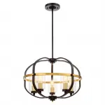 Люстра на штанге Lumina Deco Monterey LDP 1141-5 BK+MD