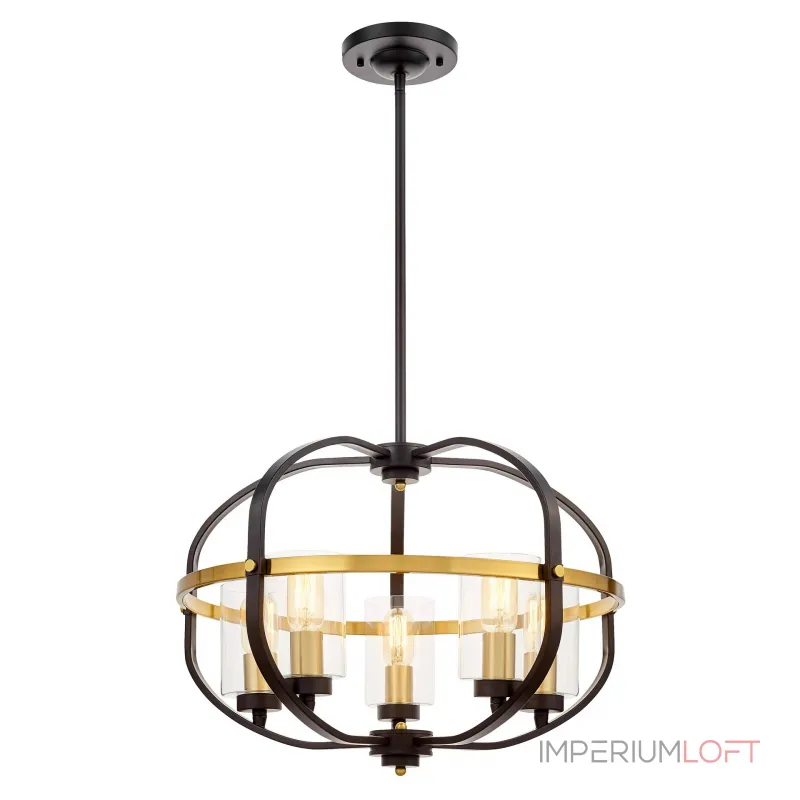 Люстра на штанге Lumina Deco Monterey LDP 1141-5 BK+MD