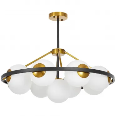 Люстра на штанге Lumina Deco Donzano LDP 8034-9 BK+WT Люстра на штанге Lumina Deco Donzano LDP 8034-9 BK+WT