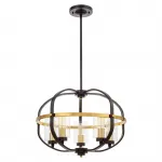 Люстра на штанге Lumina Deco Monterey LDP 1141-5 BK+MD