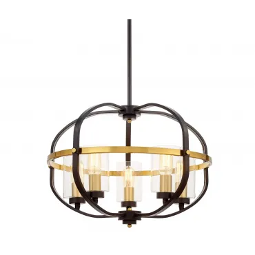 Люстра на штанге Lumina Deco Monterey LDP 1141-5 BK+MD
