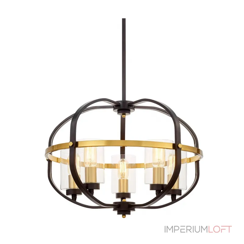 Люстра на штанге Lumina Deco Monterey LDP 1141-5 BK+MD