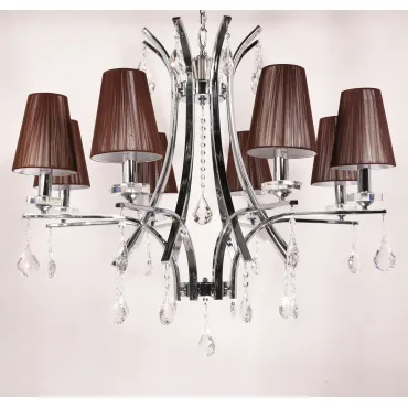 Хрустальная подвесная люстра Lumina Deco Glamour LDP 66247-8 BR+CHR