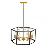 Люстра на штанге Lumina Deco Lorton LDP 1142-6 BK+MD