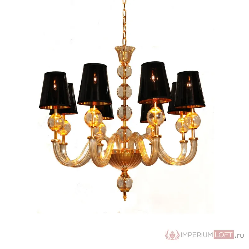 Хрустальная подвесная люстра Lumina Deco STEFANEA LDP 5012-8 BK от ImperiumLoft