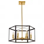 Люстра на штанге Lumina Deco Lorton LDP 1142-6 BK+MD