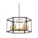 Люстра на штанге Lumina Deco Lorton LDP 1142-6 BK+MD