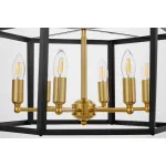 Люстра на штанге Lumina Deco Lorton LDP 1142-6 BK+MD