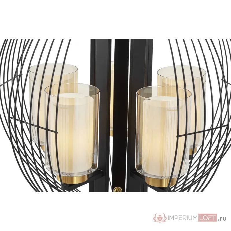 Подвесной светильник Lumina Deco Ponti LDP 1245-5 BK+MD от ImperiumLoft