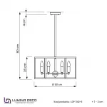 Люстра на штанге Lumina Deco Lorton LDP 1142-6 BK+MD