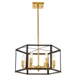 Люстра на штанге Lumina Deco Lorton LDP 1142-6 BK+MD