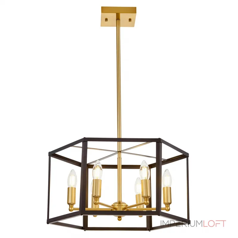 Люстра на штанге Lumina Deco Lorton LDP 1142-6 BK+MD