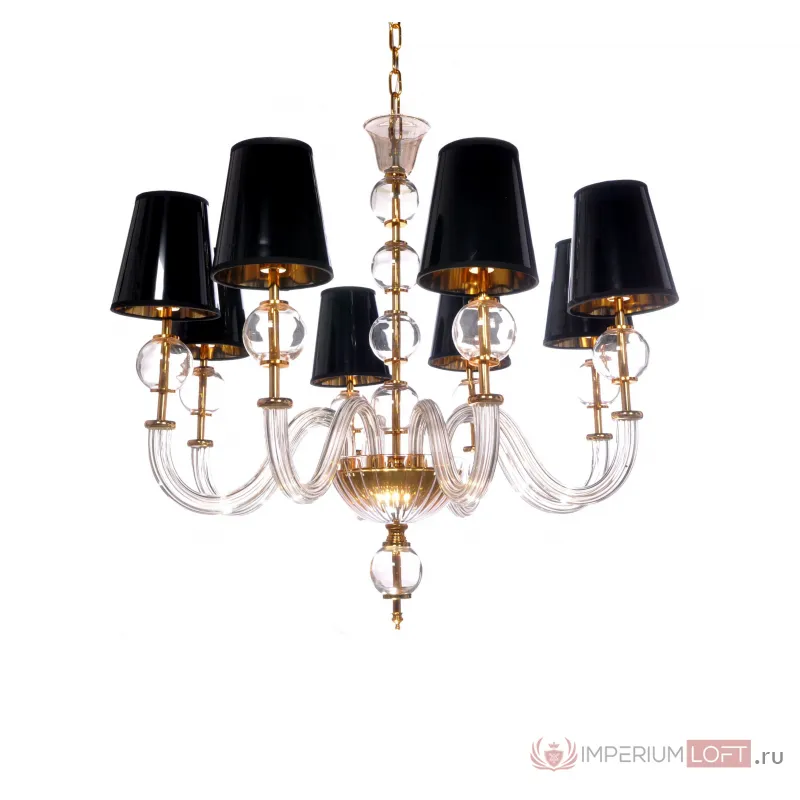 Хрустальная подвесная люстра Lumina Deco STEFANEA LDP 5012-8 BK от ImperiumLoft