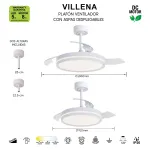 Потолочная люстра-вентилятор Mantra VILLENA 9549