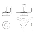 Потолочная люстра-вентилятор Mantra COIN FAN MINI SMART 9639