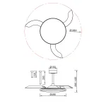 Потолочная люстра-вентилятор Mantra SLIM FAN 9055