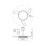 Потолочная люстра-вентилятор Mantra SLIM FAN 9056