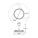 Потолочная люстра-вентилятор Mantra GLASS FAN 9525