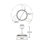Потолочная люстра-вентилятор Mantra GLASS FAN 9527