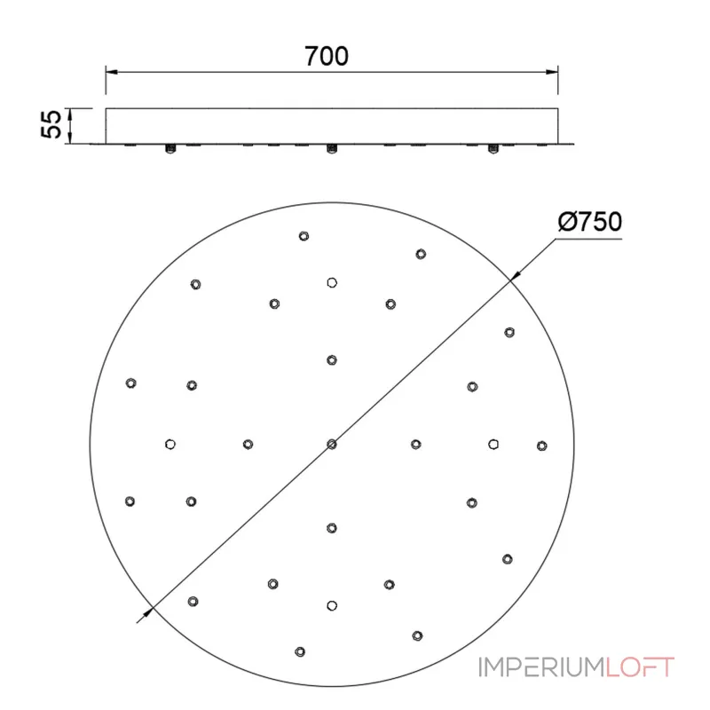 Основание потолочное 24L Mantra MODULAR LIGHT FLORONES 9375