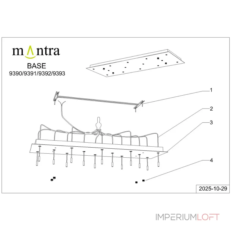 Основание потолочное 14L Mantra MODULAR LIGHT FLORONES 9393 Основание потолочное 14L Mantra MODULAR LIGHT FLORONES 9393
