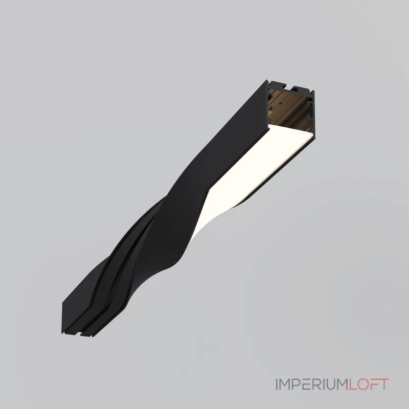 Радиусный профиль 35x35 Twist 180° черный Maytoni ALM-3535R-B-T-180°-0.5M