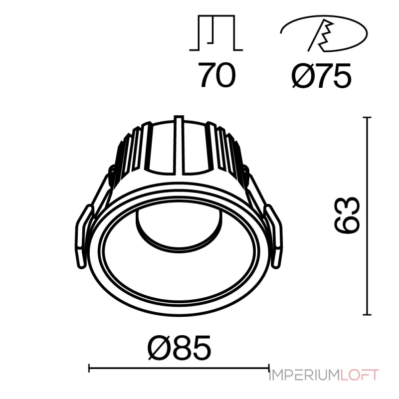 Встраиваемый светильник Maytoni Alfa LED DL043-01-15W3K-RD-WB Встраиваемый светильник Maytoni Alfa LED DL043-01-15W3K-RD-WB