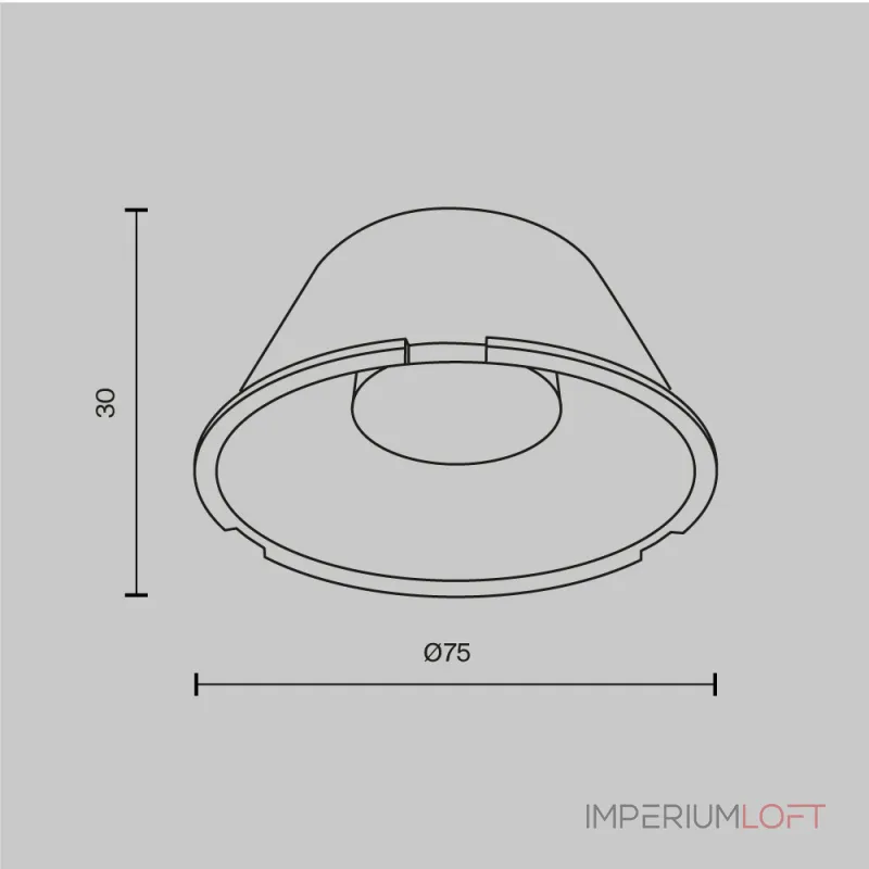 Линза ⌀75mm 60° для Focus Led 40Вт Maytoni TRINITY LensD75-60 Линза ⌀75mm 60° для Focus Led 40Вт Maytoni TRINITY LensD75-60
