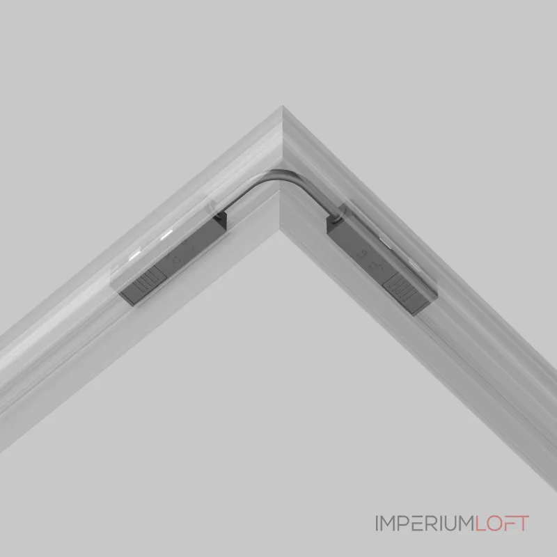 Коннектор питания угловой гибкий 15см Exility черный