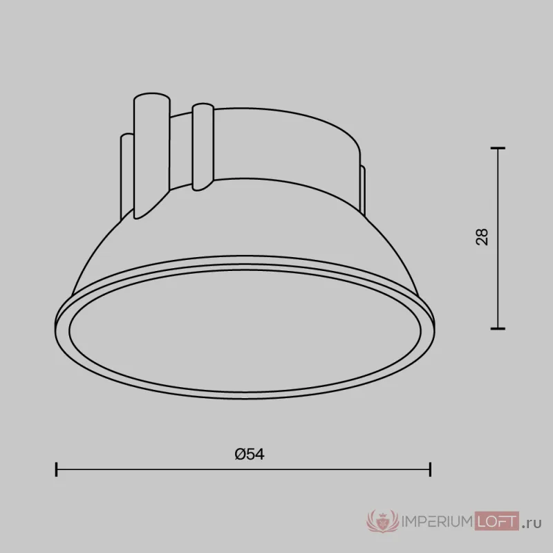 Декоративная рамка-отражатель для накладных светильников серии Alfa LED Maytoni Downlight Ring8-10W-RD-W от ImperiumLoft