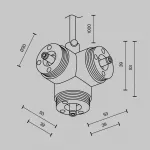 T-образный вертикальный коннектор для системы Shelf с вводом питания Maytoni Shelf CA016TC-P-B