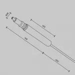 Ввод питания для для штанговой системы Maytoni Axity CA002PI-BS