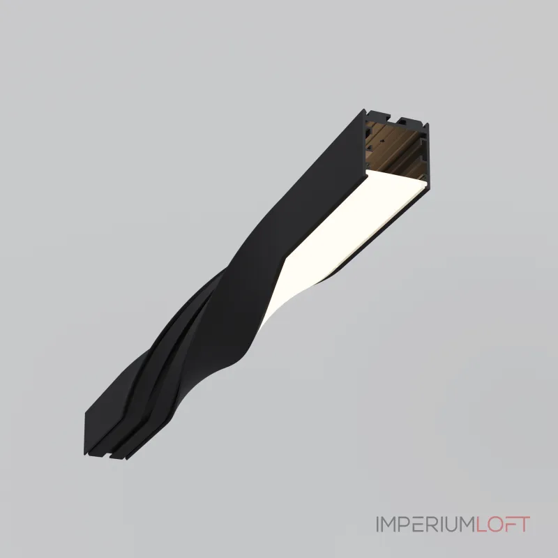 Радиусный профиль 35x35 Twist 180° черный Maytoni ALM-3535R-B-T-180°-0.5M