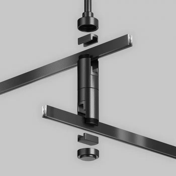 Крепление потолочное Long двойное 700мм Flarity черный Maytoni FLARITY TRA159C-D1-B от ImperiumLoft