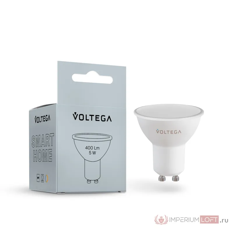 Светодиодная лампа Wi-Fi MR16 GU10 5W 2700K-6500K MIX DIM Voltega 2425 от ImperiumLoft