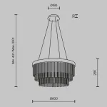 Подвесная люстра Maytoni Trove MOD486PL-L38BSK