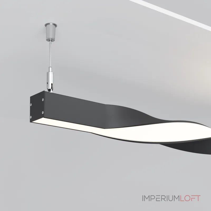 Радиусный профиль 35x35 Twist 180° черный Maytoni ALM-3535R-B-T-180°-0.5M