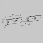 Коннектор питания угловой 3см Levity Maytoni LEVITY TRA184CPC-1B-3