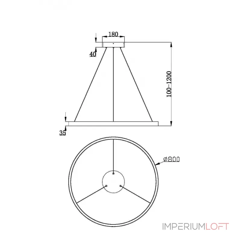 Подвесная люстра Rim MOD058PL-L42WK