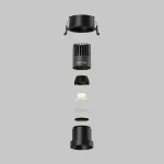 Встраиваемый светильник Dip Hight 3000K 10Вт 50° Maytoni DL116-10W-3K-B